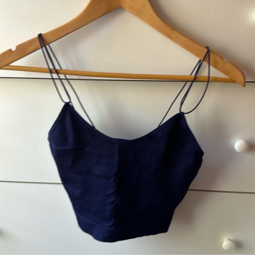 FOREVER 21 RIBBED CROPPED TANK TOP